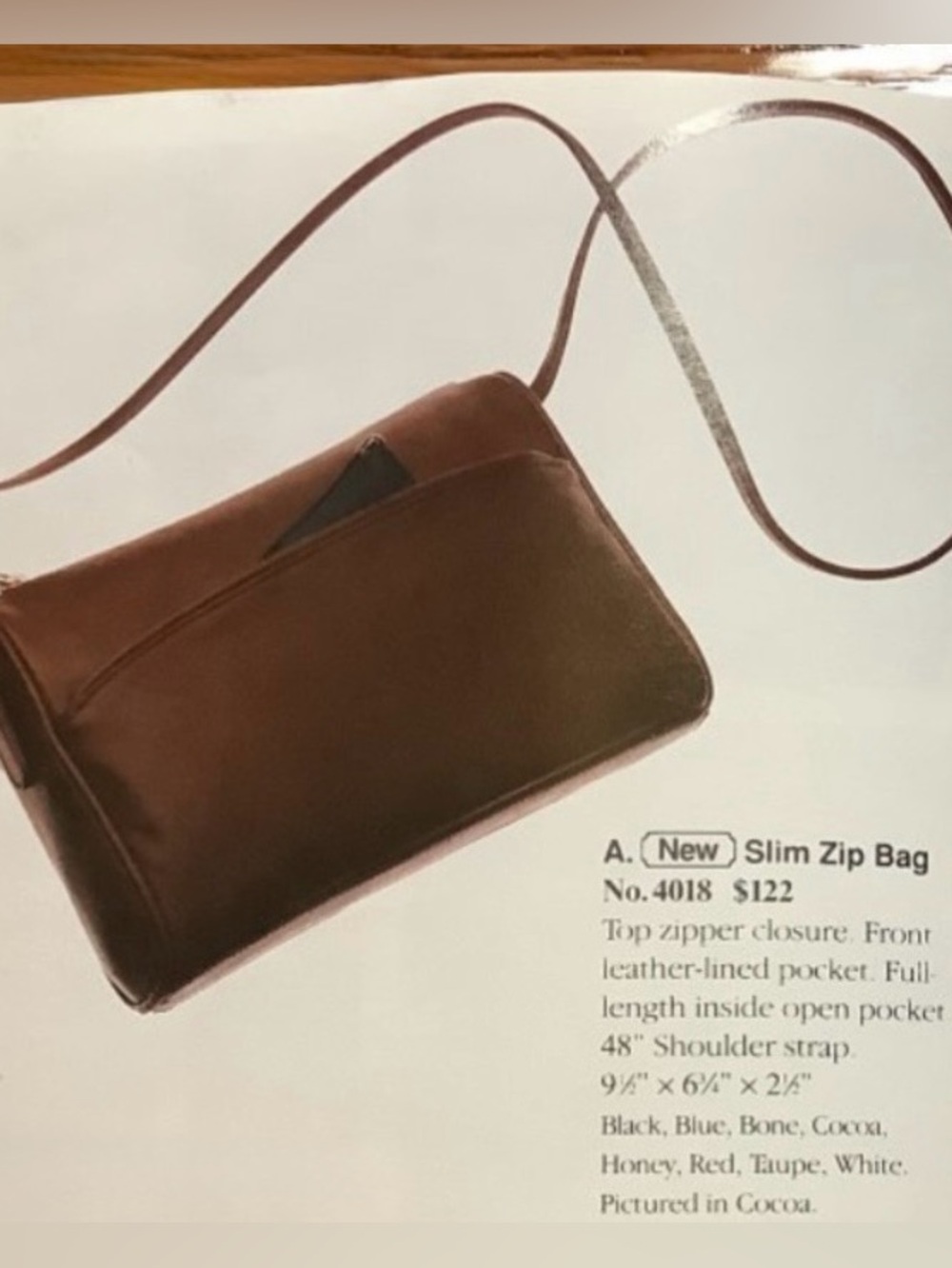 VTG Coach Slim Zip Bag | *has been dyed
